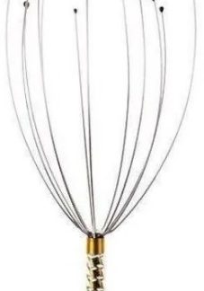 Gold 12 Fingers Head And Scalp Hand Held Manual Massager