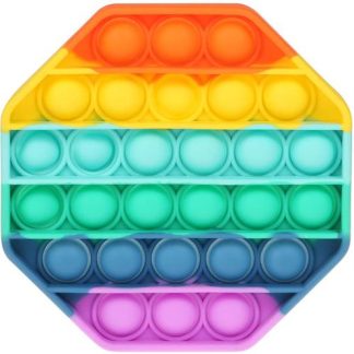 Sceedo Pop It Bubble Octagon Fidget – Rainbow