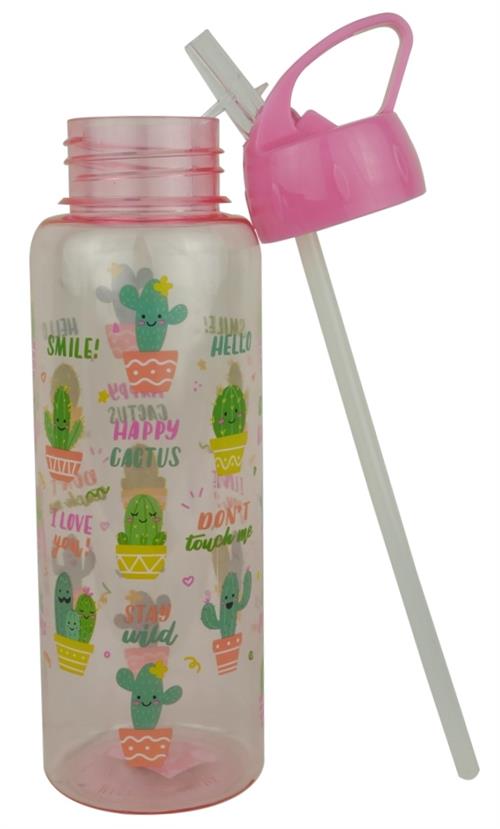 FlipTop 1 Litre Plastic Water Bottle Pink