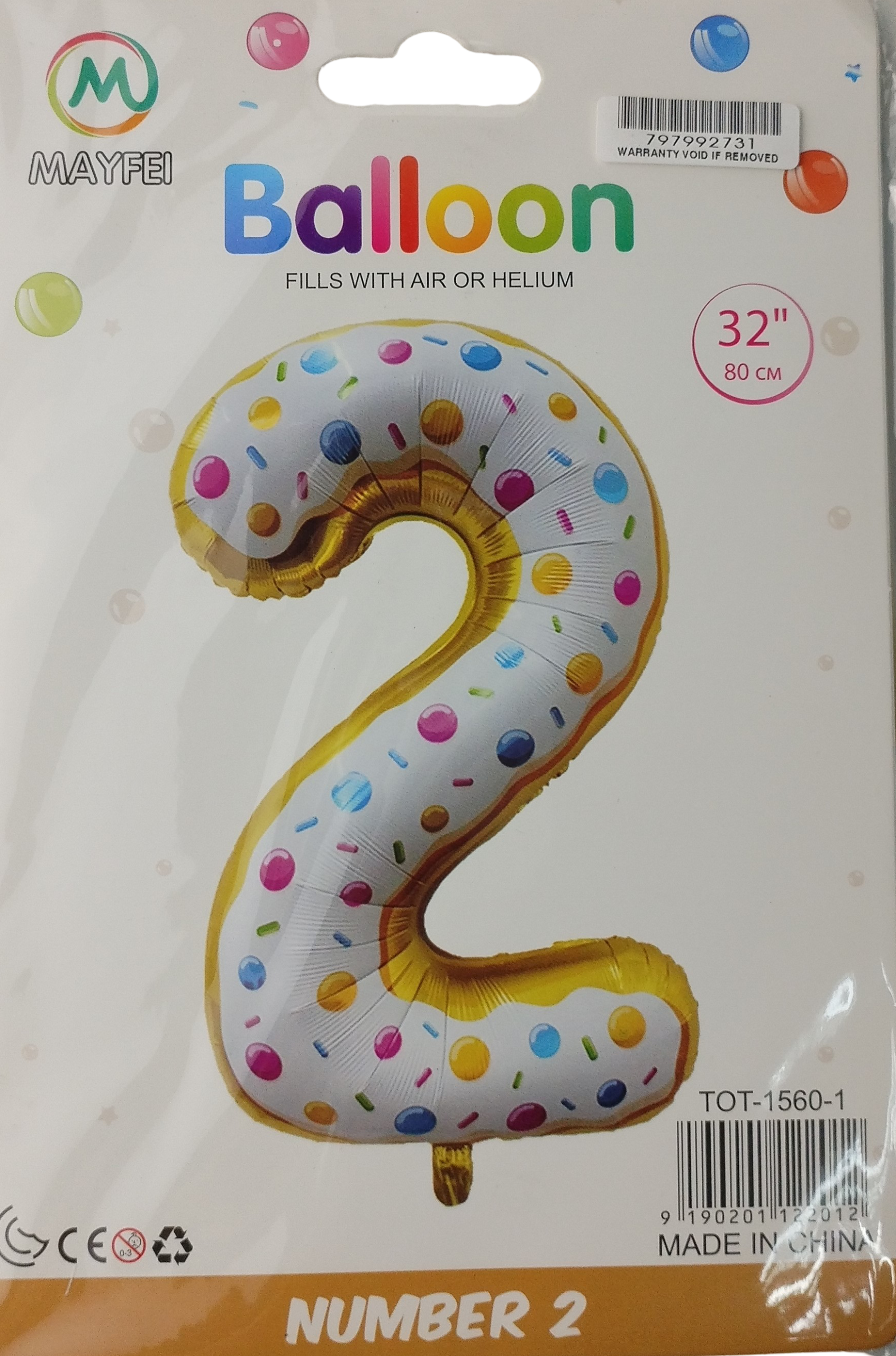 102cm Donut Balloon Number 2