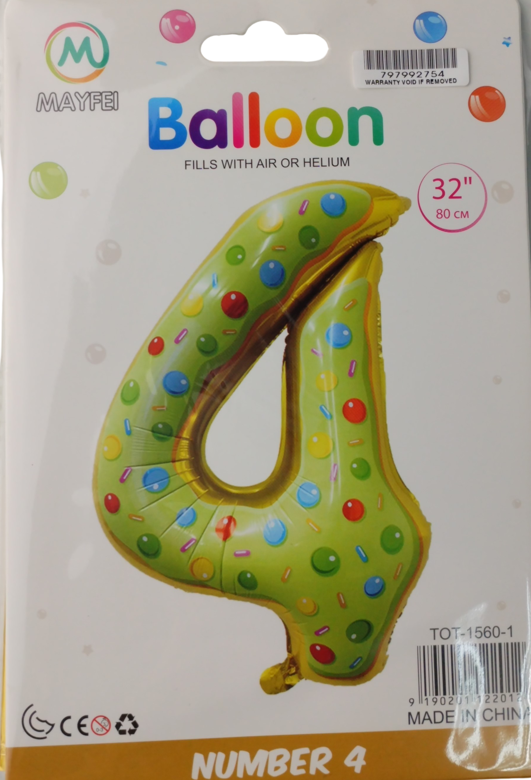 102cm Donut Balloon Number 4