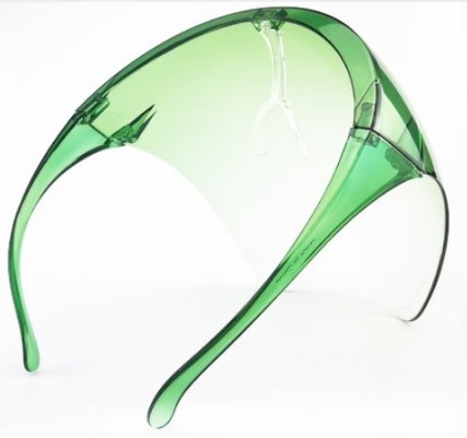 Protective Faceshield Glasses Mask - Green
