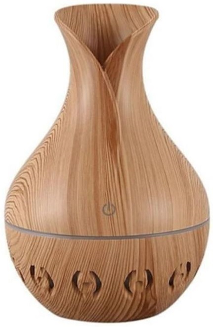 Ultrasonic Aroma Humidifier Light Hollow Wood Grain