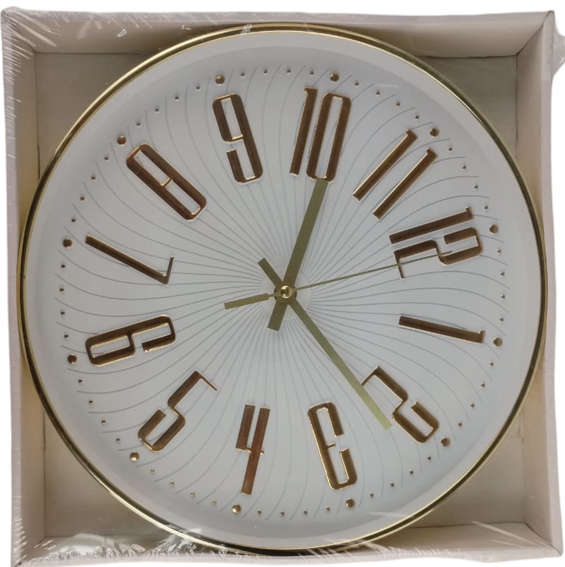 Wall Clock Gold